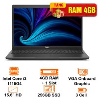 Laptop Dell Latitude 3520 - Black - 15.6 HD; i3-1115G4; 4GB+ 1slot; 256GB SSD; WF6+ BT5.1; Polyc; Dos; 1Y (70251603)