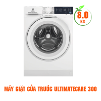 Máy giặt Electrolux 8,0kg cửa trước EWF8024D3WB (inverter,UltimateCare 300, Vắt 1200rpm,màu trắng, thêm đồ )