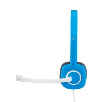 Tai nghe Logitech H150 On-Ear - Màu xanh dương/ mic trắng – Mic song hướng 100Hz-6.5KHz; khiển trên dây; 2*3.5mm; dây 1.8m;