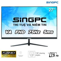 Màn hình vi tính SingPC VA 27 inch  SGP270VA/Less Blue Light, Anti Glare/VA/250 cd/m²/5ms/1920*1080/75Hz/VGA, HDMI, audio out