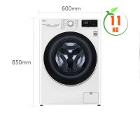 Máy giặt LG 11kg cửa trước AI DD™ FV1411S5W (Inverter,AI DD™ tối ưu hóa chuyển động,Giặt hơi nước Steam+™,Màu:Trắng