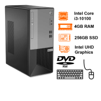 Máy tính để bàn Lenovo V50T-13IMB-11ED002TVA  Intel Core i3-10100/4GB/256GB SSD/DVDRW/WLac/K&M/Serial Port/VGA+HDMI+DP/Black