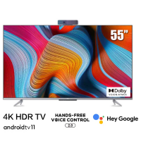 TV TCL 55-inch 4K P725 không viền - androidTV; Google Assistant; DLED; BT5.0; Loa 19W; MIC; 250W