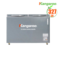 Tủ đông mát Kangaroo 327L Nano kháng khuẩn KGFZ389NG2, 2 ngăn 2 cánh, ghi sần, 1270x688x858, xuất xứ:Việt Nam