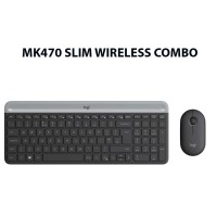 Bộ bàn phím chuột không dây Logitech MK470 Ultra slim - Mầu đen; Im lặng