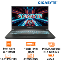 MTXT Gaming Gigabyte G5 GD 51S1123SO Intel Core I5-11400H/16GB(8+8)/512GB SSD/15.6 FHD IPS 144Hz/RTX3050 4GB/Win11H/Black/2Y