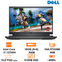Laptop Dell G15 Gaming - Grey - 15.6 FHD 120Hz; i7-12700H; 16GB(8+8);512GB SSD+ M.2;VGA RTX3060 6GB; WF6 +BT5.2; Polyc; LedKB RGB; Win11H+ Office HS21; 1Y IH (71000334)