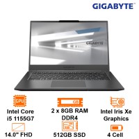 Laptop Gigabyte U4 UD - Silver - 14-inch FHD; Intel Core i5-1155G7; 16GB(8+8); 512 GB + M.2; Alu; Wifi6+BT5.2; Win11H; 2Y (50VN823SO)
