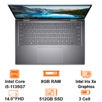MTXT Dell Inspiron 5410 2 in 1 70270653 Intel Core i5-1155G7/8GB(4+4)/512GB PCIe/14 FHDT/Win11H+OfficeHS21/Silver