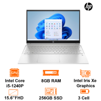 Laptop HP Pavilion 15-eg2059TU -Silver- 15.6 FHD; Intel Core i5-1240P; 8GB( 2X4 GB); 256GB SSD; Wifi6 + BT5.2; Alu; Win11H; 1Y (6K789PA)
