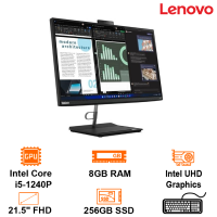 Máy tính để bàn AIO Lenovo ThinkCentre Neo 30a 22 Gen3  i5-1240P/8GB/256GB SSD/21.5" FHD/WL/BT/KB/HDMI/Cam/1Y/Black/(12B10056VA)