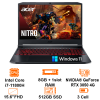MTXT Acer Nitro 5 AN515-57-71VV Intel Core i7-11800H/8GB+1slot/512GBSSD+1M.2+1 2.5/15.6 FHD 144Hz/VGA 4G RTX3050/Win11H/Black