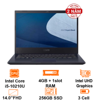 MTXT Asus ExpertBook P2451FA-EK2364T Intel Core i5-10210U/4GB+1Slot/256GB SSD PCIe+2.5/TPM/14 FHD/FP/WF6/Bag+Mouse/Win10SL/Black