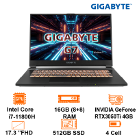 MTXT Gaming Gigabyte G7 MD-71S1123SO Intel Core I7-11800H/16GB(8+8)/512GB SSD/17.3 FHD 144Hz/VGA GF RTX3050Ti 4GB/Win11/Black