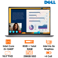 Laptop Dell Vostro 5620 - Gray - 16 FHD+ WVA; i5-1240P; 8GB+ 1Slot; 256GB SSD; Alu A, C, D; FG+WF6+ BT5.2; Win11H+ OfficeHS21; 1Y IH (V6I5001W1)