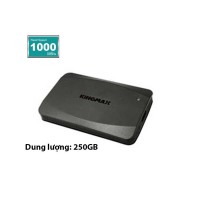 Ổ cứng thể rắn SSD cắm ngoài Kingmax 250GB KM250GKE35BK- Read/Write 1000/300MBps, USB Type-C