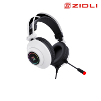 Tai nghe chùm đầu gaming 7.1 Zidli SH320V - Màu trắng, USB, RGB, chấn động
