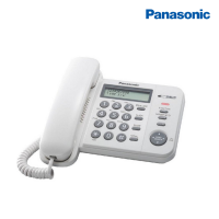 Điện thoại bàn Panasonic KX-TS560MX - Mầu trắng LCD HTS, danh bạ 50 tên + số, nhớ 50 số gọi đến, 20 số gọi đi, có  nút câm tiếng