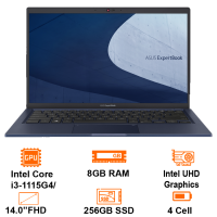 MTXT Asus ExpertBook B1 B1400CEAE-EK3961T Intel Core i3-1115G4/8GB/256GB SSD/14FHD/WF6/FP/HDMI+VGA+Lan/Mouse+Túi/Win10H/Black/2Y