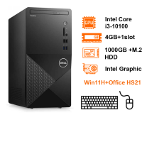Máy tính PC Dell Vostro 3888 (14.6L) 70271212 Intel Core i3-10105/B460/4GB+1Slot/1TB+M.2/Wifi AC/K&M/VGA+HDMI/Win11H+Office HS21