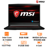 MTXT MSI Gaming GF63 11UC 443VN Intel Core i5-11400H/8GB/512GB SSD/15.6" FHD/VGA 4GB RTX3050/WF6/Win11H/Black