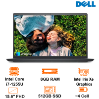 Laptop Dell Inspiron 15 3520 - Black - 15.6 FHD WVA; i7-1255U; 8GB;  512GB SSD; WF5 + BT5.0; Polyc; Win11H+ OfficeHS21; 1Y IH (71001747)