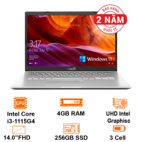 Laptop Asus Vivobook X415EA-EK675W Intel Core i3-1115G4/4GB/256GB/14FHD/Win11/Silver