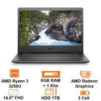 Laptop Dell Vostro 3405 - Black - 14 FHD WVA; R3-3250U; 8GB+ 1slot; 1TB + M.2; Polyc; WF5+ BT5.2+ Lan; Win11H+ OfficeHS21; 1Y IH (P132G002ABL)