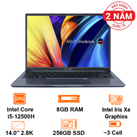 Laptop Asus Vivobook 14X -Xanh- 14 2.8K Oled; Intel Core i5-12500H; 8GB; 256GB SSD; Wifi6+ BT5; Win11;  2Y (A1403ZA-KM161W)