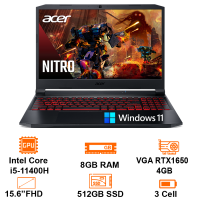 MTXT Acer Nitro 5 AN515-57-56S5 Core i5-11400H/8GB/512GB SSD/15.6 FHD IPS 144Hz/VGA RTX1650 4GB/WF6/Win11H/Black(NH.QEKSV.001)
