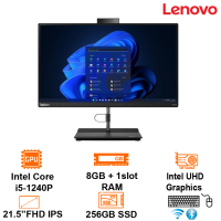 PC AIO Lenovo ThinkCentre Neo 30a 22 - Black - 21.5 FHD IPS; i5-1240P; 8GB 3200 + 1slot; 256GB SSD PCIe; Loa 3Wx2; WF5+ BT5.0; K&M; Cam 720P; Win11H; 1Y Onsite (11VF005XVA)