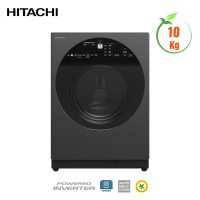 Máy giặt cửa trước Hitachi 10kg BD-100XGV, giặt AI thông minh, bảng điều khiển cảm ứng trên mặt kính, màu xám