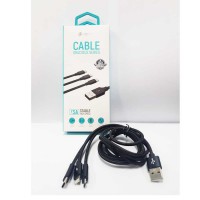 Devia 3-in-1 Gracious Charge cable micro Type-C Lightning - 3A; 120cm (EC048)