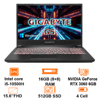 MTXT Gaming Gigabyte G5 KC-5S11130SB Intel Core I5-10500H/16GB(8+8)/512GB SSD/15.6 FHD IPS 144Hz/VGA GF RTX3060 6GB/Win11/Black