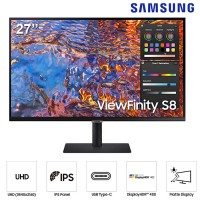 Màn hình Samsung ViewFinity S8 UHD-27inchLS27B800PXE; IPS FHD;60Hz, 350cd/m2; 5ms;Display Port+HDMI, kèm cable HDMI