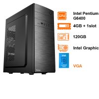 Bộ linh kiện máy tính Value V510-6414D.020 -Pentium G6400/H510/4G2666+ 1slot/120GB SSD+ M.2/VGA/Tower/DOS