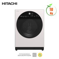 Máy giặt cửa trước Hitachi 10kg BD-100GV, bảng điều khiển cảm ứng trên mặt kính, màu trắng
