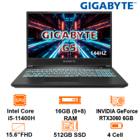 MTXT Gaming Gigabyte G5 KD-52VN123SO Intel Core I5-11400H/16GB(8+8)/512GB SSD/15.6 FHD IPS 144Hz/VGA GF RTX3060 6GB/Win11/Black