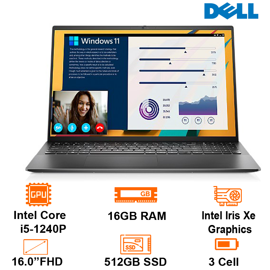 Laptop Dell Vostro 5620 - Gray - 16 FHD+ WVA; i5-1240P; 16GB(8+8); 512GB  SSD; Alu A, C, D; FG+WF6+ ; Win11H+ OfficeHS21; 1Y IH (70282719) -  Siêu thị điện máy CPN Việt Nam