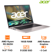 Laptop Acer Swift 3 SF314-44-R2U3 - Prodigy Pink - 14 FHD IPS; R5-5625H; 16GB; 512GB SSD; Wifi6+BT5.1; Alu-A,C,D; FG + LedKB; Win11H; 1Y 3S1(NX.K0WSV.001)