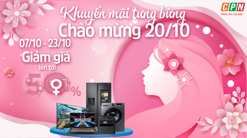 Khuyến Mại Tưng Bừng Chào Mừng 20-10