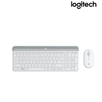 Bộ bàn phím chuột không dây Logitech MK470 Ultra slim - Mầu trắng; Im lặng