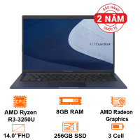 Laptop Asus ExpertBook L1 - Đen - 14 FHD; R3-3250U; 8GBon; 256GB SSD; Polyc;WF6+BT5.2;FG+Lan+VGA;MIL-STD;Mouse+Bag;Dos; 2Y (L1400CDA-EKR382)