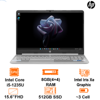 Laptop HP 15S FQ5078TU -Silver- 15.6 HD; Intel Core i5-1235U; 8GB(4+4) ; 512GB SSD; Wifi5+BT5; Polyc; Win11H; 1Y (6K798PA)