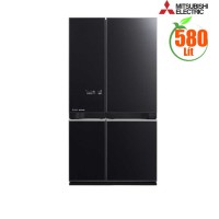 Tủ lạnh Mitsubishi Electric Inverter 580 lít MR-LA72ER-GBK-V ( gương kính đen, 4 cánh French door, ngăn đá trêm, làm đá tự động)