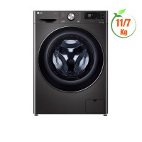 Máy giặt sấy LG 11kg/7kg cửa trước AI DD™FV1411H3BA (Inverter,tự động phân bổ giặt xả,Màu: Đen