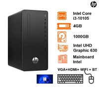 PC HP Pro Microtower 280 G6 (15.8L) Intel Core i3-10105; H470; 4GB 2666Mhz + 1 slot; 1TB 7200+ 2 3.5 + 2 M.2; K&M; WF5 + BT4; 1 HDMI+ 1VGA; 180W;  Win11H; 1Y (HP280-G6-60P77PA)