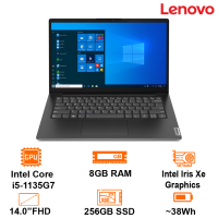 Laptop Lenovo V14 G2 - Black- 14" FHD; Intel Core i5-1135G7; 8GB 3200; 256GB SSD PCIe + 2.5 HDD; Wifi5+ BT5.0; Polyc; Dos; 1Y (82KA00RRVN)