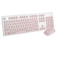 Bộ bàn phím chuột không dây Rapoo X260 - màu hồng - 2.4Ghz, 1300DPI