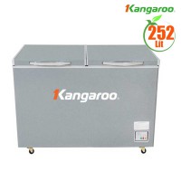 Tủ đông mát Kangaroo 252L Nano kháng khuẩn KGFZ318NG2, 2 ngăn 2 cánh, ghi sần, 1155x627x859